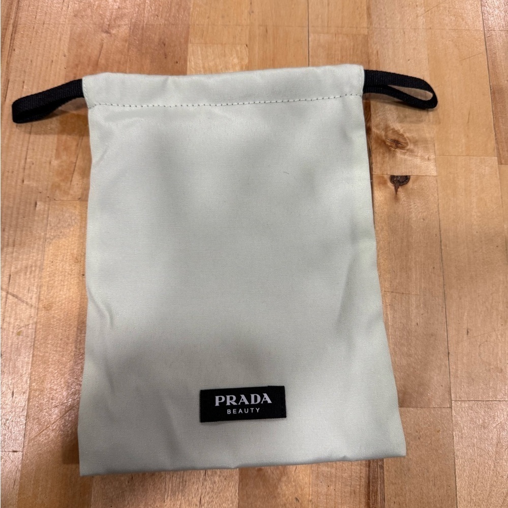 Prada Beauty Ivory Drawstring Bag